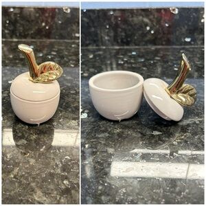 Porcelain Apple-Shaped Trinket Holder